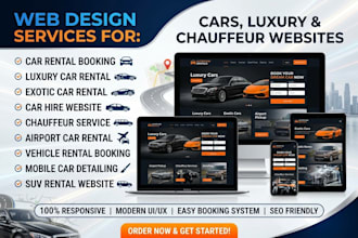 car rental luxury exotic chauffeur airport vehicle suv wordpress booking website