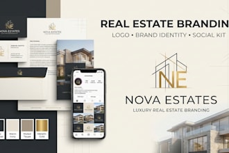 do real estste branding kit design, realtor branding, property developer, airbnb