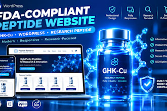 build fda compliant peptide website, research peptide website on wordpress