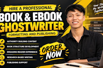ghostwrite a powerful, engaging, and well researched non fiction ebook for you