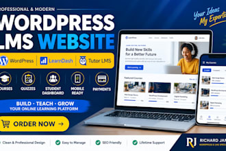 build a wordpress lms website with learndash or tutor lms
