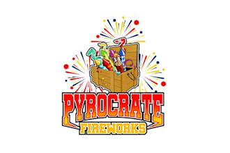 create creative and good looking firework logo design