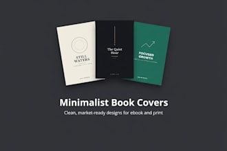 design a clean minimalist book or ebook cover