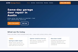 build a local electrician website in 7 days