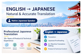 translate english to natural japanese