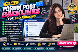 create high forum posting comment for  seo ranking