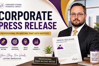 create a corporate press release with brands seeking credible media reach