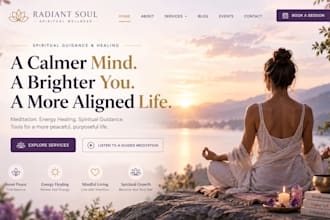 build wix spiritual website meditation coach website holistic healing website