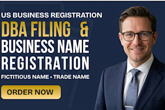 do your dba filing, fictitious business name or trade name registration in US