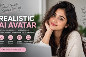 create a realistic ai avatar and ai virtual influencer