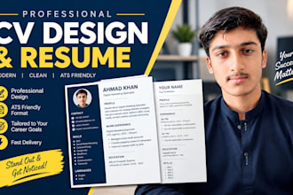 make a professional CV design and resume as an expert CV maker and CV writing