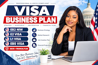 write eb2 niw e2 l1 eb5 visa business plan USA uscis job creation financial plan