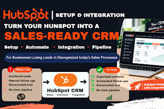 do hubspot CRM setup, automate workflow and crm integrations