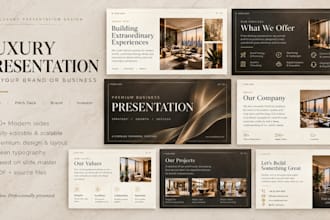 design a luxury presentation for your brand or business