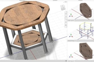 redesign furniture for manufacturing with cnc ready cad and shop drawings
