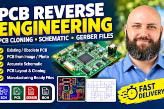 do pcb reverse engineering, pcb cloning, schematic design and gerber files