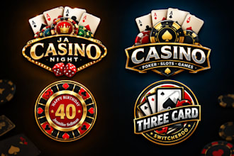 design your professional poker logo in high quality