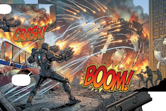 draw comic book illustration graphic novel comic art storyboard character design