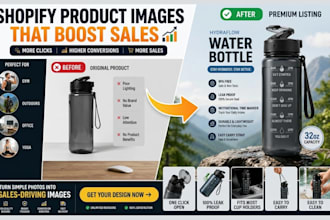 design shopify product listing images and product photos