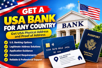 create USA bank for any country get US physical address and proof of address
