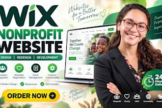 build wix nonprofit website, wix charity website wix donation wix 501c3 website
