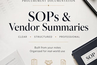 write procurement sops and vendor summaries