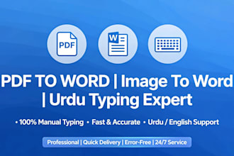convert scanned PDF to word and urdu typing