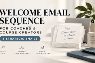 write a welcome email sequence for coaches and course creators