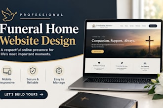 build funeral home website, funeral website, memorial website, funeral service