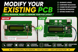redesign, modify and rework your existing pcb layout