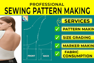 create sewing patterns with grading and marker making