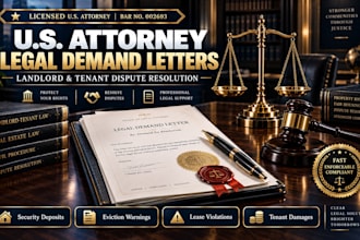 write an attorney demand letter for tenant damages or repairs