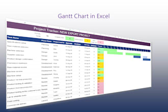 create an interactive excel gantt chart and project tracker
