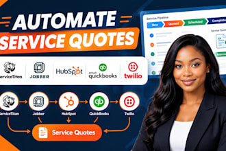automate servicetitan jobber hubspot quickbooks and twilio for service quotes