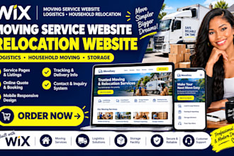 design wix moving service website logistics household relocation website