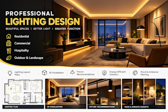 create professional lighting design for your interior space