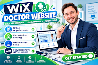 wix doctor website, online appointments consultation booking patient forms setup