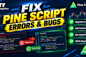 fix, upgrade, or add alerts to your tradingview pine script