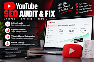 audit and fix youtube SEO to improve search visibility