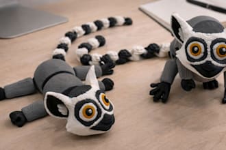 custom 3d articulated model 3d action figures flexi toys design for 3d printing