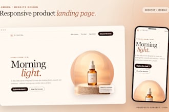 design and develop a responsive product landing page