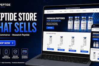build peptide website, peptide store, research peptide woocommerce