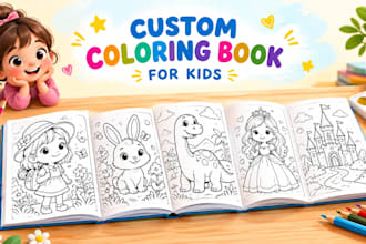 do custom coloring book for kids
