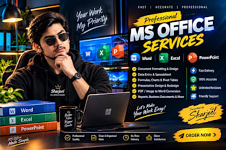 professional ms word, excel and powerpoint work