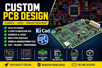 design a custom pcb schematic and layout in kicad
