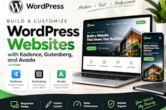 design kadence gutenberg wordpress avada into a modern website