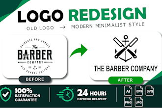 modify, revamp and simplify your existing logo into minimalist style