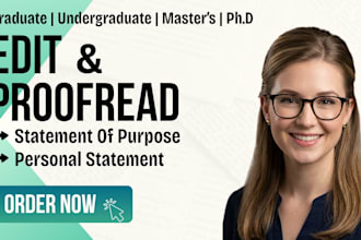 edit your personal statement or statement of purpose for graduate applications