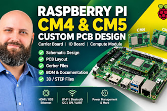 design raspberry pi cm4 cm5 carrier board, io board, compute module, pcb layout