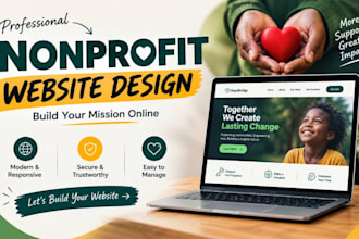 build nonprofit website, charity website, ngo website, donation website